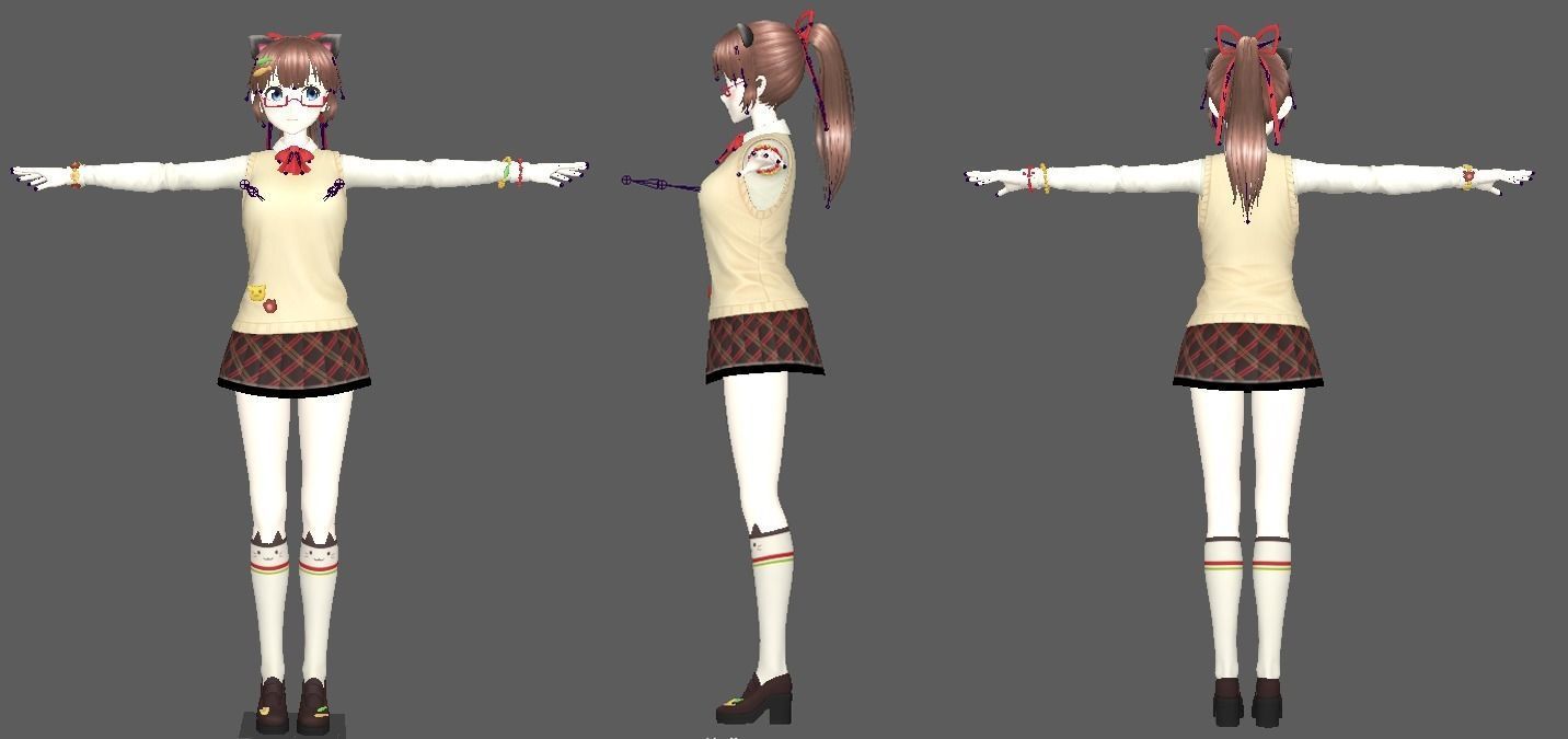 DanceGirl------Stylized character  3D model 3D model_4
