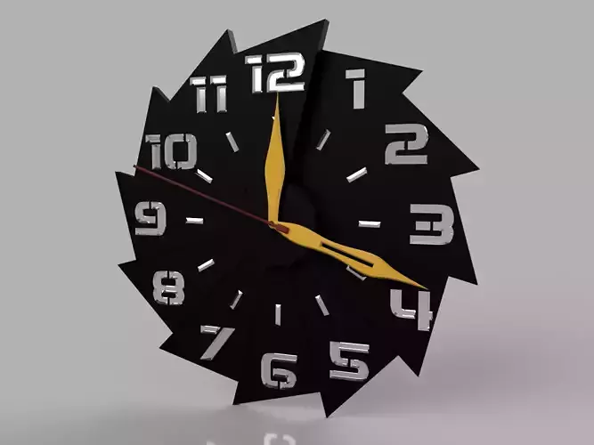 modern wall clock  3D print model