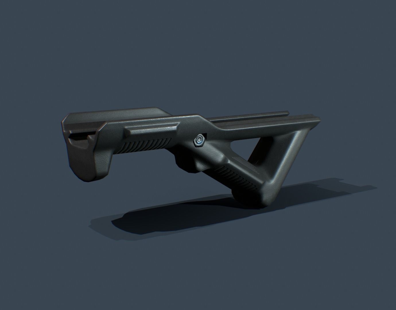 Angled Forp Grip Low-poly 3D model_5