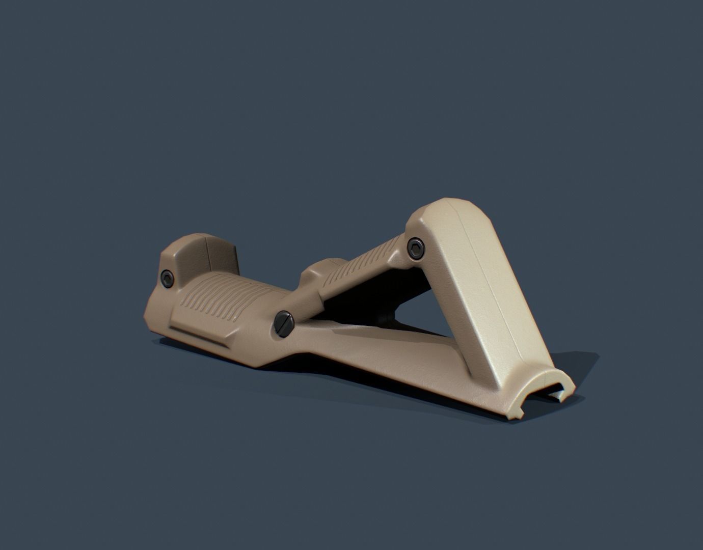 Angled Forp Grip Low-poly 3D model_4