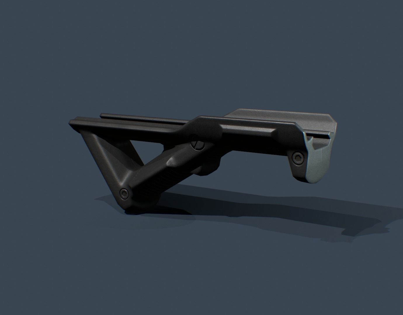 Angled Forp Grip Low-poly 3D model_6