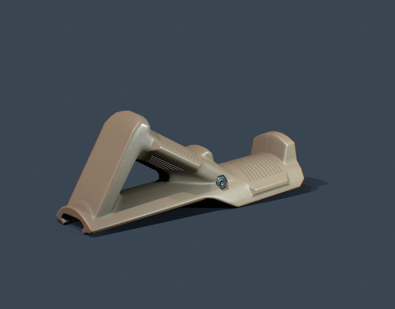Angled Forp Grip Low-poly 3D model_3