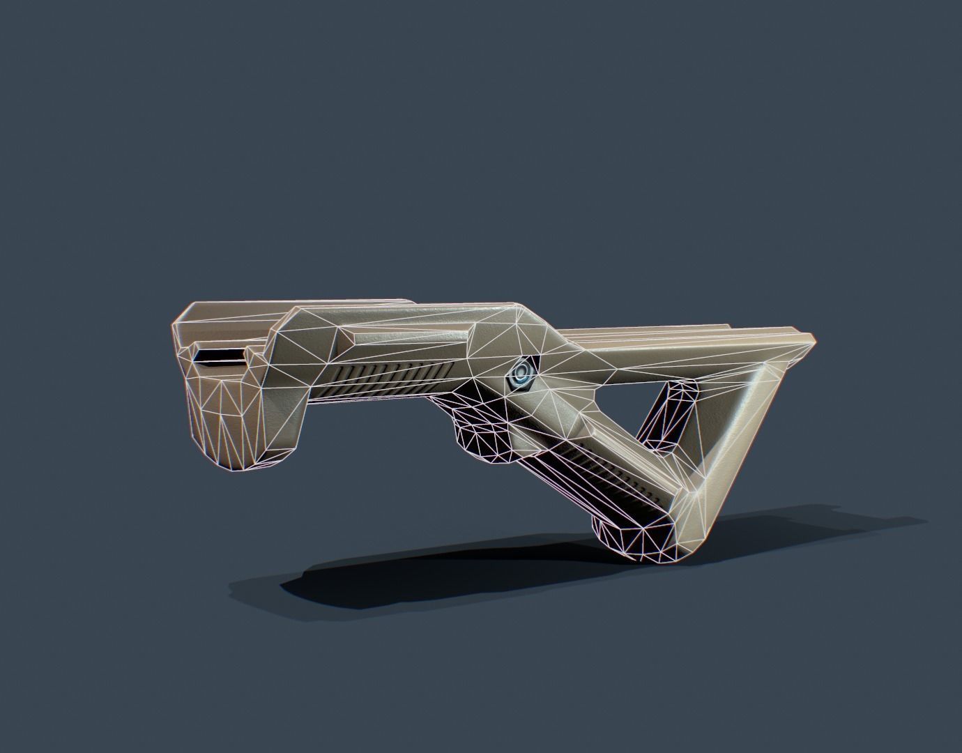 Angled Forp Grip Low-poly 3D model_10