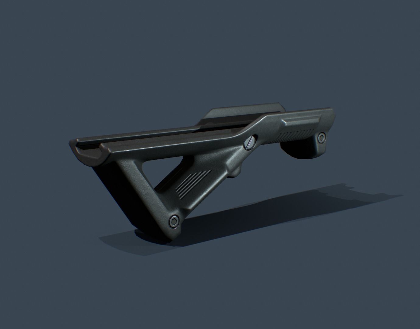Angled Forp Grip Low-poly 3D model_7