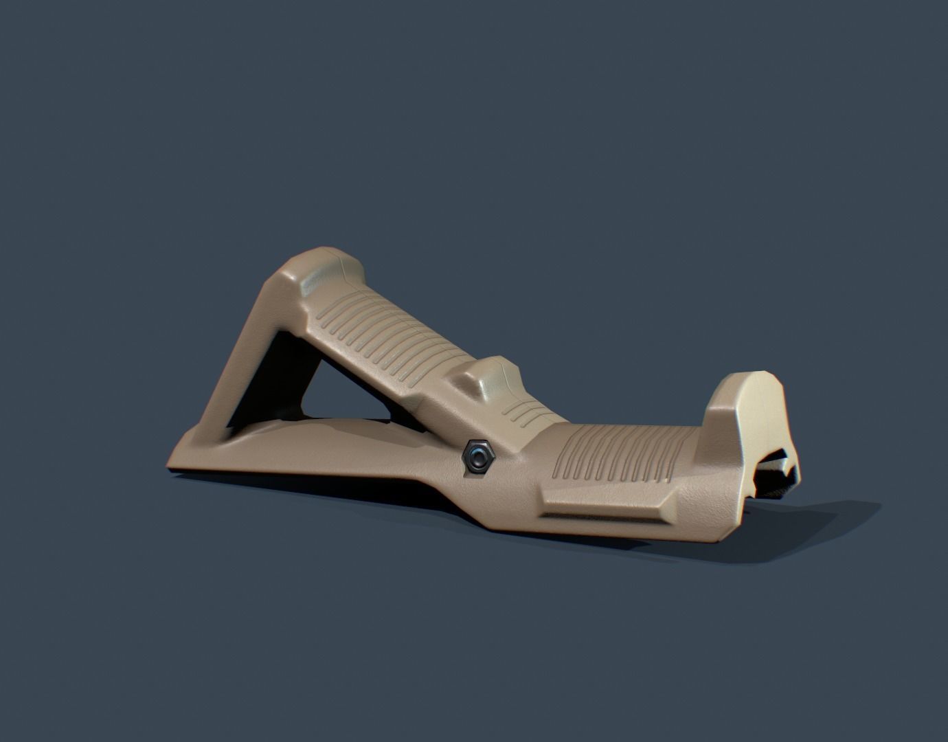 Angled Forp Grip Low-poly 3D model_2