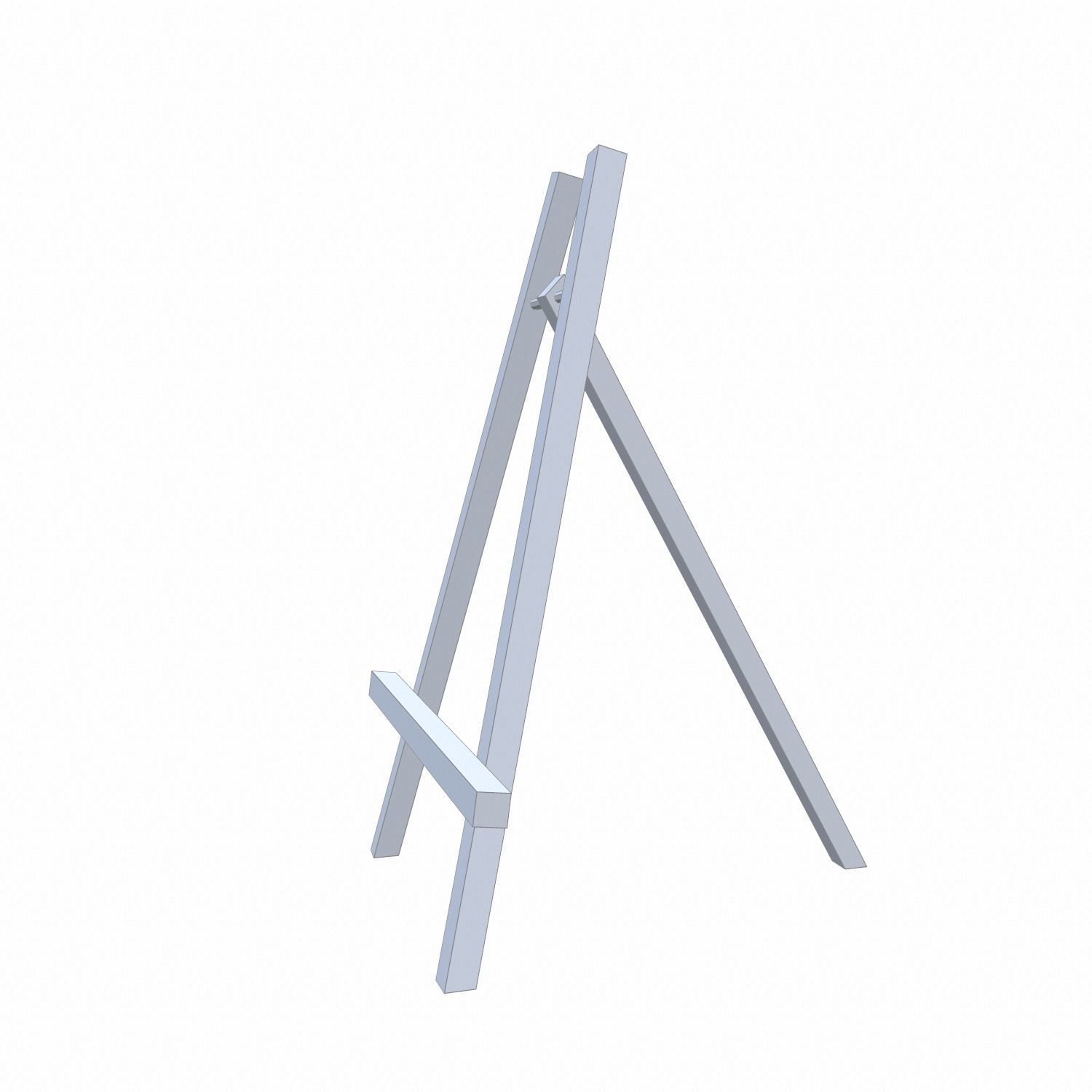 Easel - PBR wooden Low-poly 3D model_9
