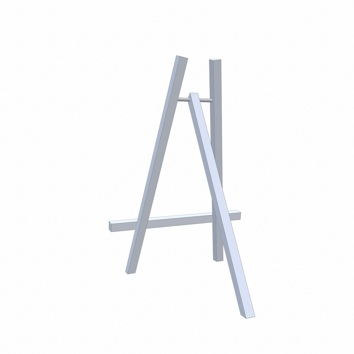 Easel - PBR wooden Low-poly 3D model_11