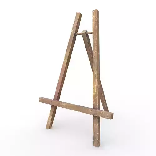 Easel - PBR wooden Low-poly 3D model