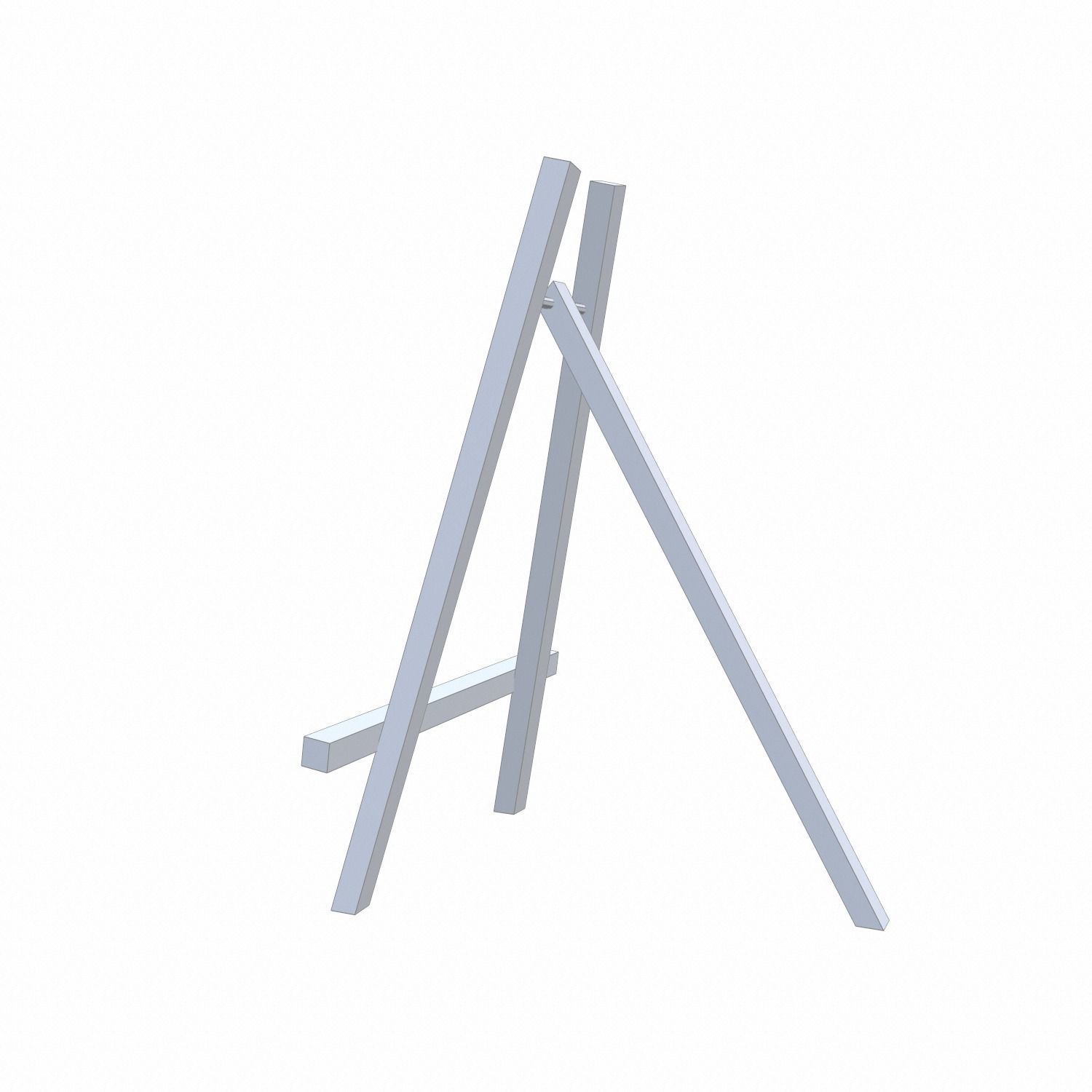 Easel - PBR wooden Low-poly 3D model_10