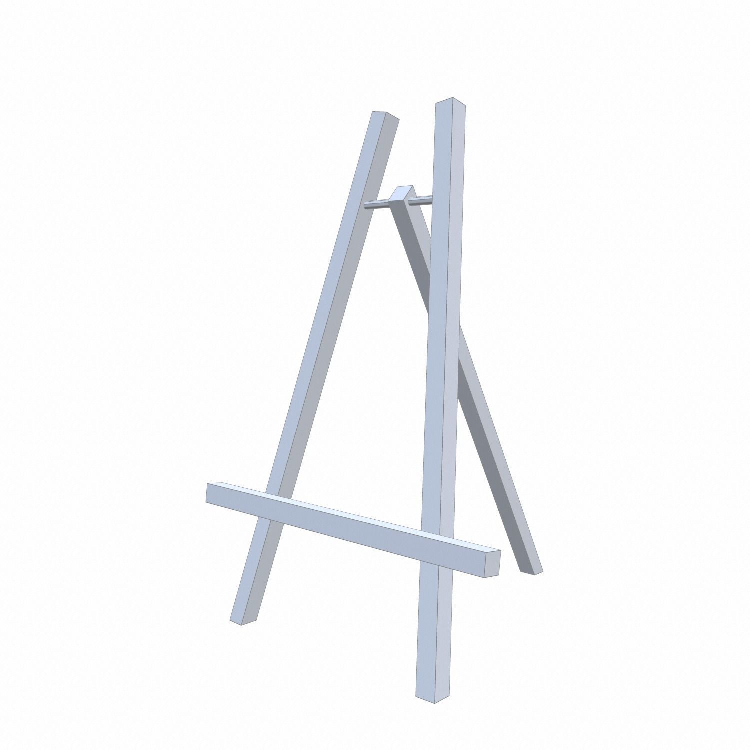 Easel - PBR wooden Low-poly 3D model_1