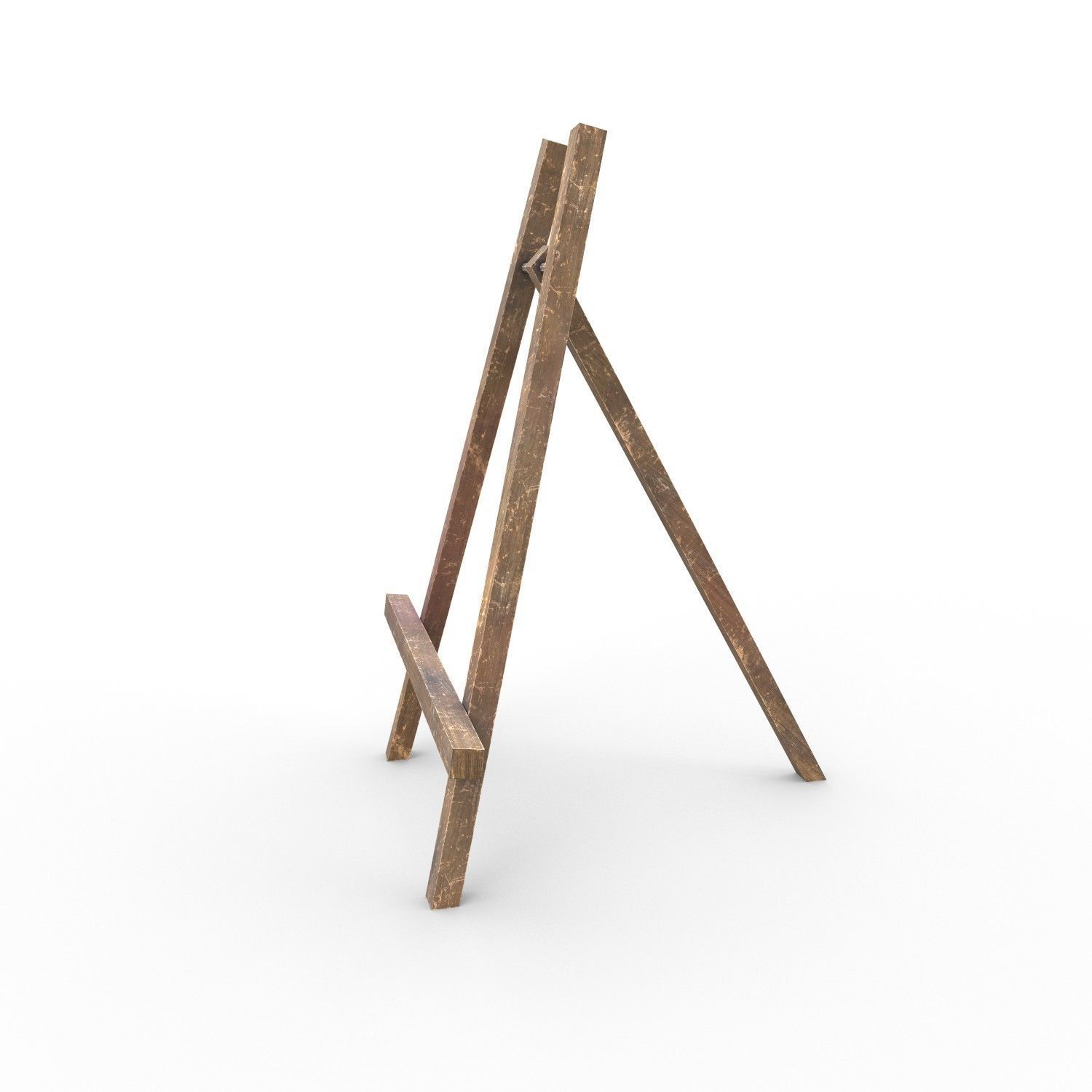 Easel - PBR wooden Low-poly 3D model_6