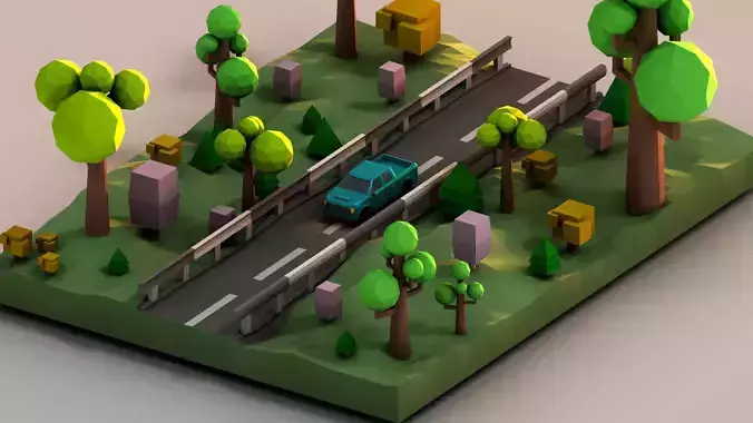 Pickup in the forest