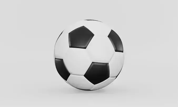 Classic black white 3D football model