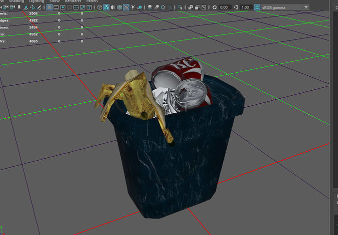 trashbin trash can 3D model