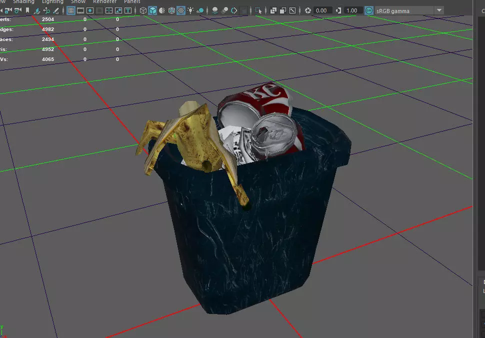 trashbin trash can 3D model