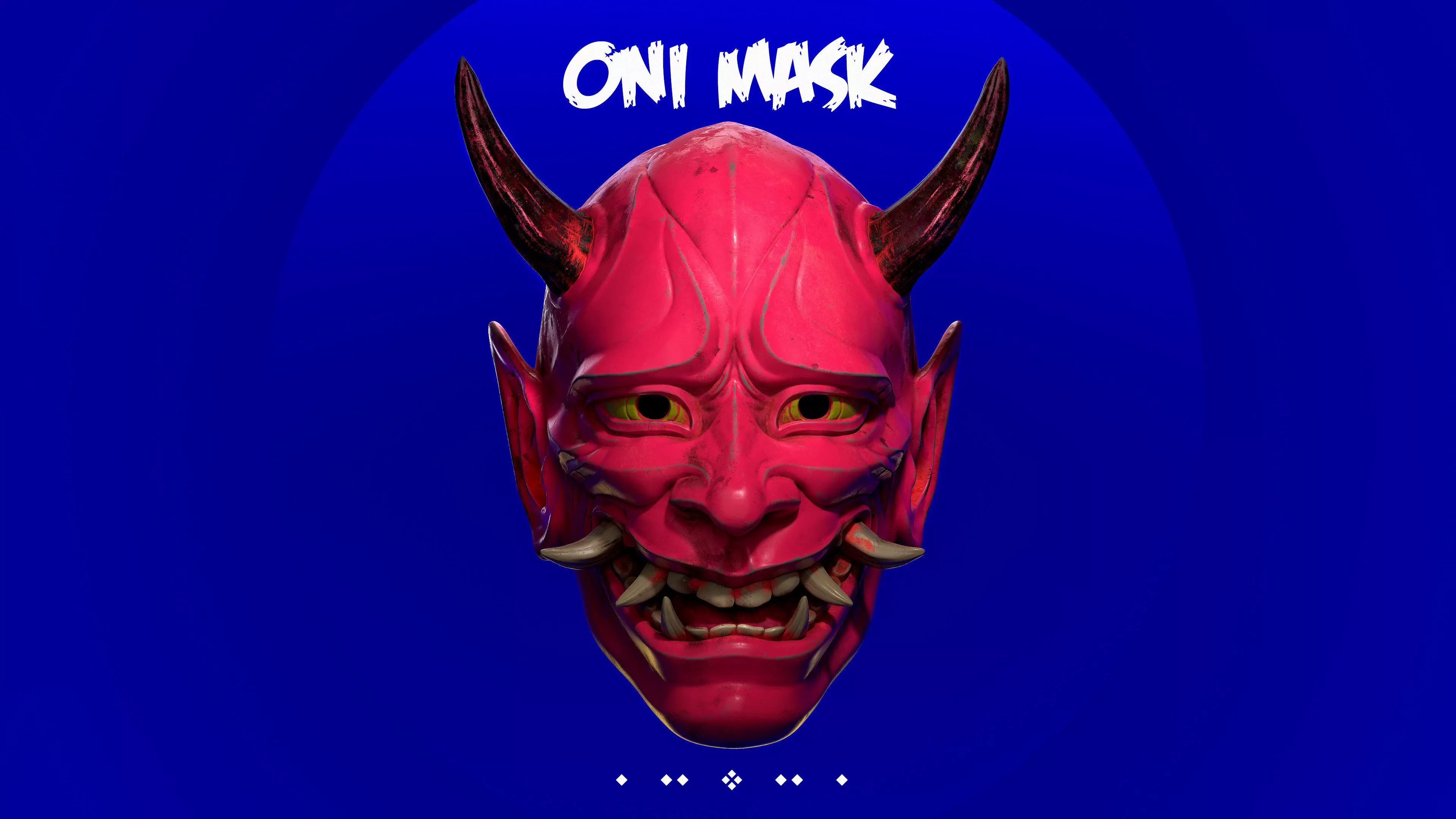 Japan Oni Mask Cosplay 3D print model_0