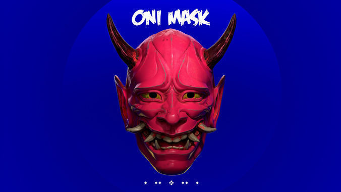 Japan Oni Mask Cosplay 3D print model