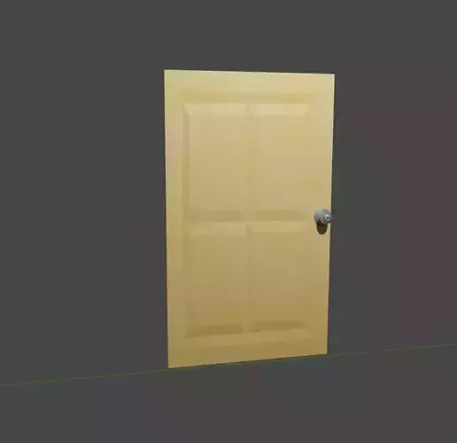 Free 3D door model Unity Blender Maya Unreal Engine 4 Free low-poly 3D model