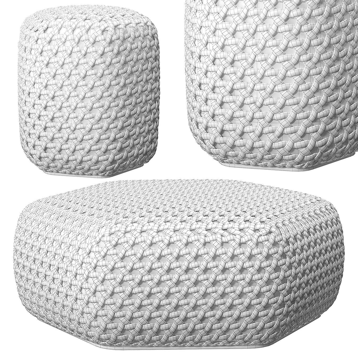Tramae Pouf By BandB Italia 3D model_9