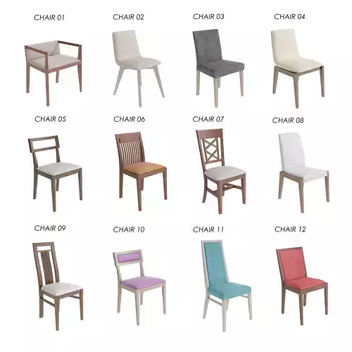 SET CHAIRS two upholstered dining with wooden legs