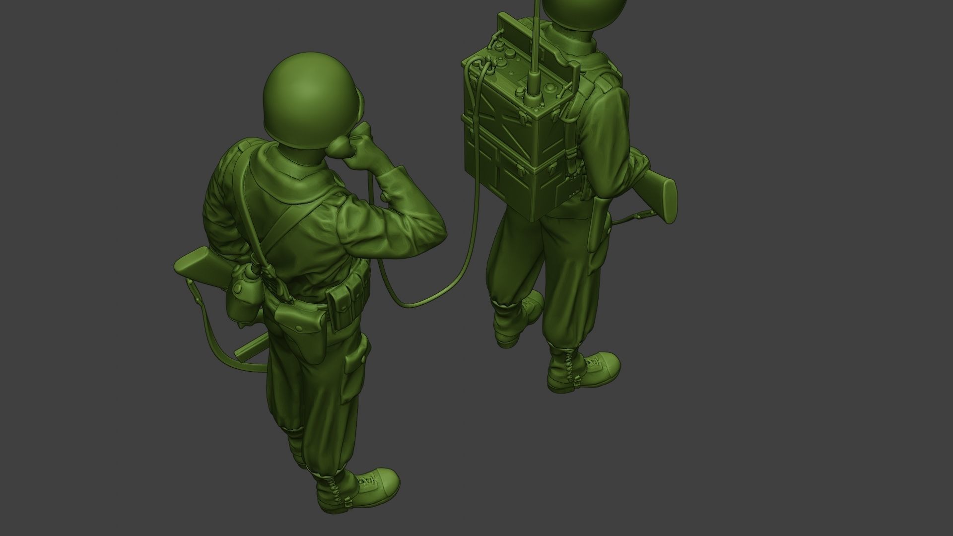 American engineer soldiers ww2 SCR-300 A9 3D print model_22
