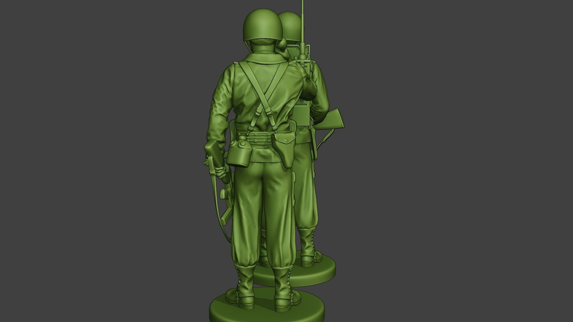 American engineer soldiers ww2 SCR-300 A9 3D print model_5
