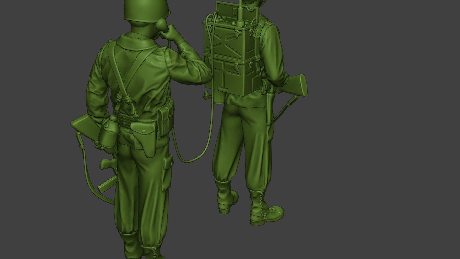 American engineer soldiers ww2 SCR-300 A9 3D print model_23