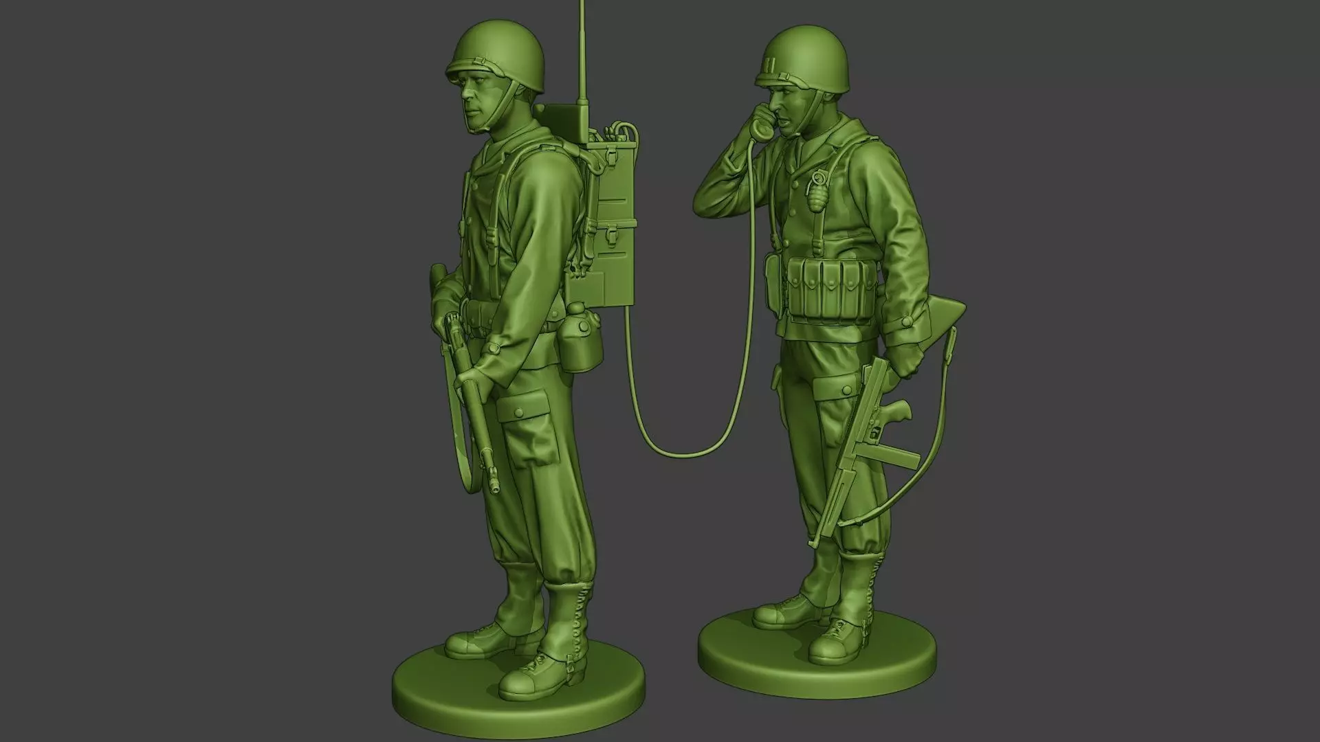 American engineer soldiers ww2 SCR-300 A9 3D print model_0