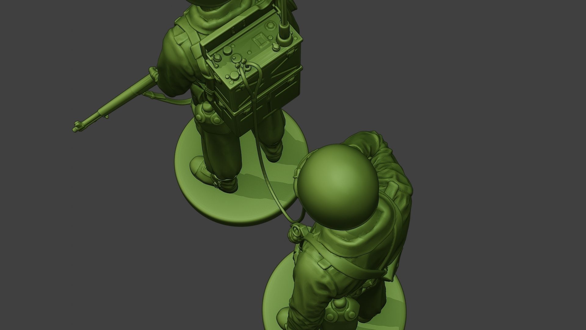 American engineer soldiers ww2 SCR-300 A9 3D print model_15