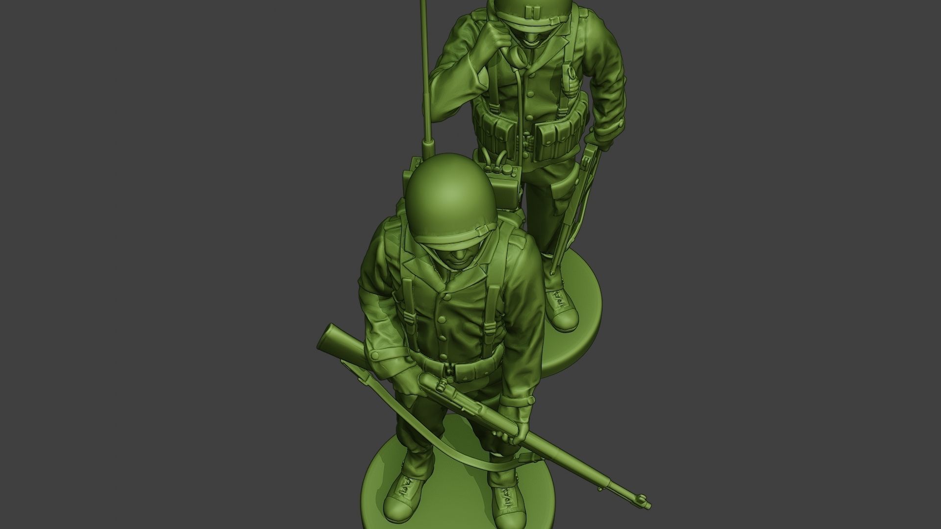 American engineer soldiers ww2 SCR-300 A9 3D print model_13
