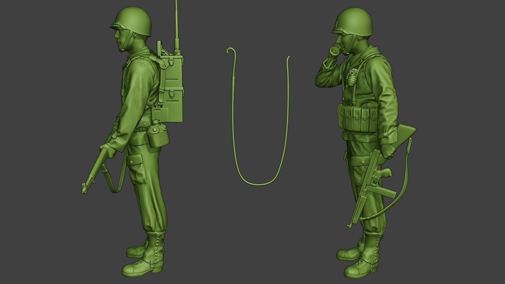 American engineer soldiers ww2 SCR-300 A9 3D print model_1