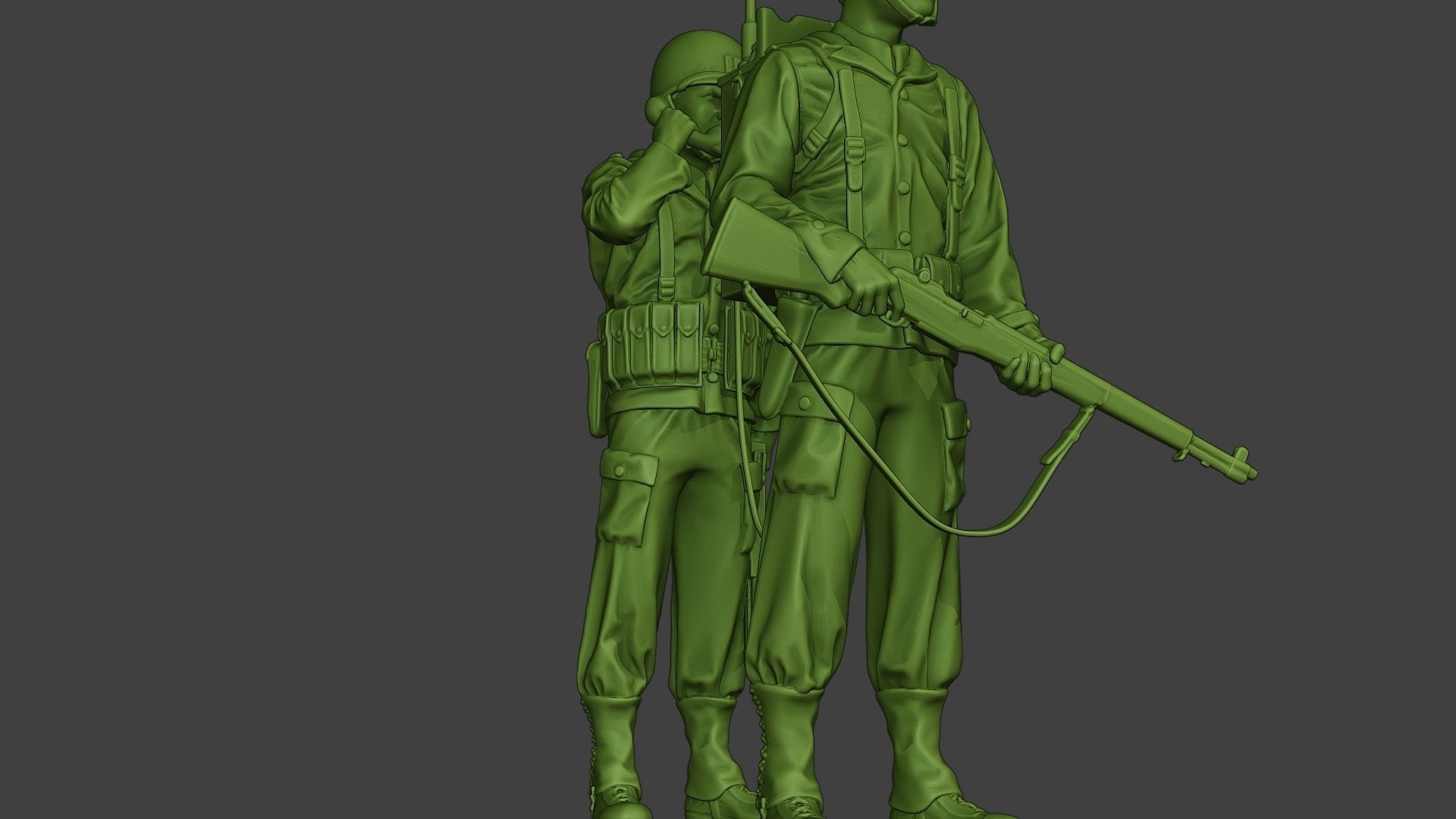 American engineer soldiers ww2 SCR-300 A9 3D print model_12
