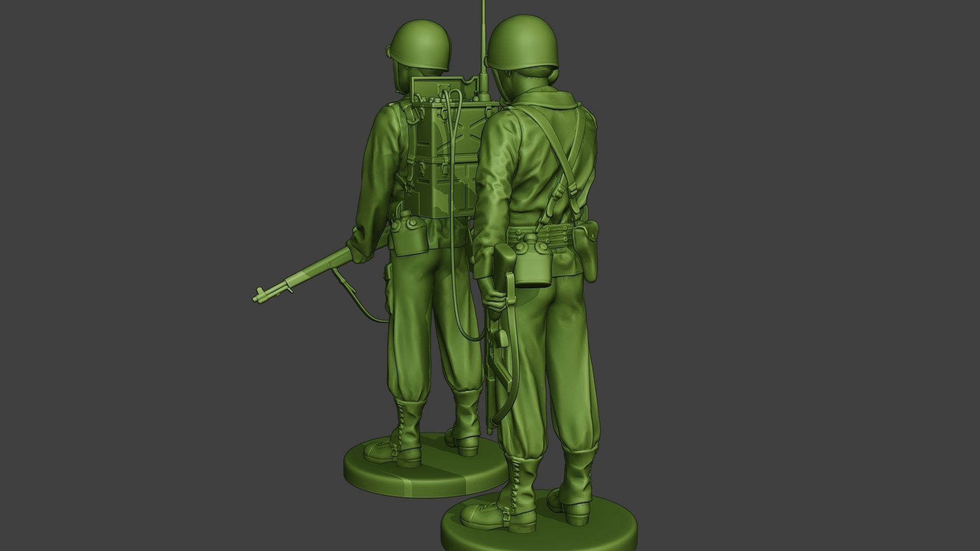 American engineer soldiers ww2 SCR-300 A9 3D print model_4