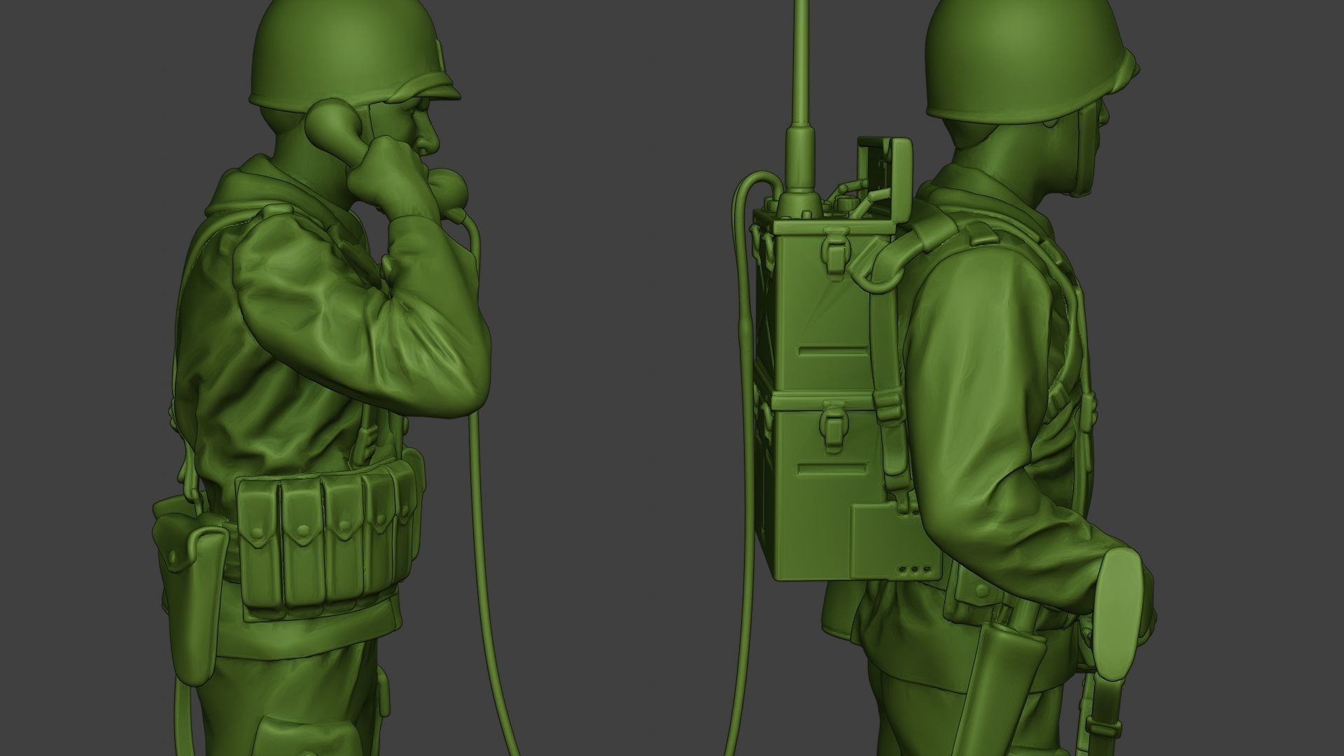 American engineer soldiers ww2 SCR-300 A9 3D print model_19