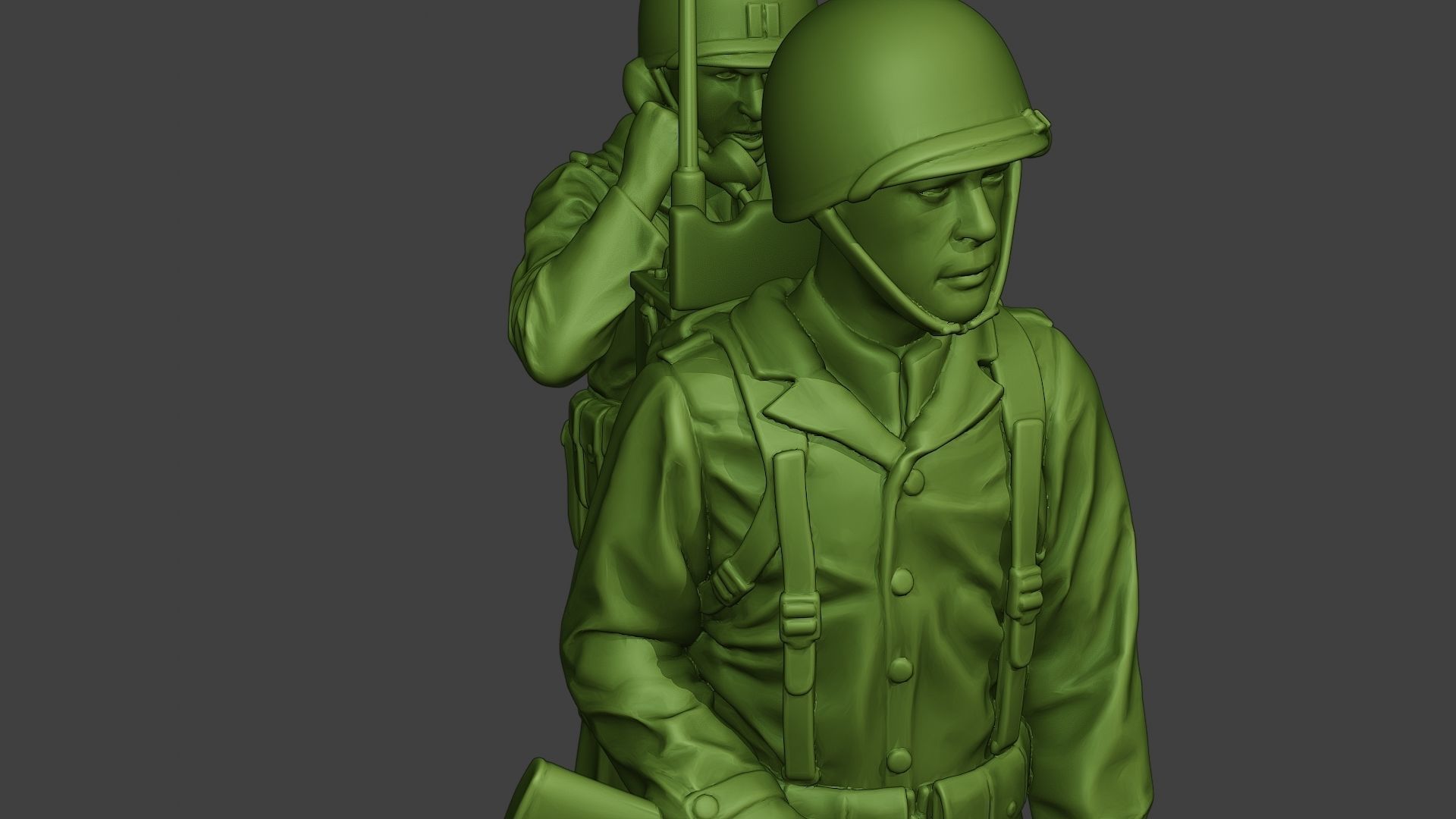 American engineer soldiers ww2 SCR-300 A9 3D print model_18