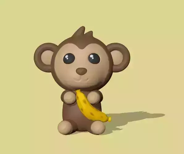 Cute Monkey  3D print model