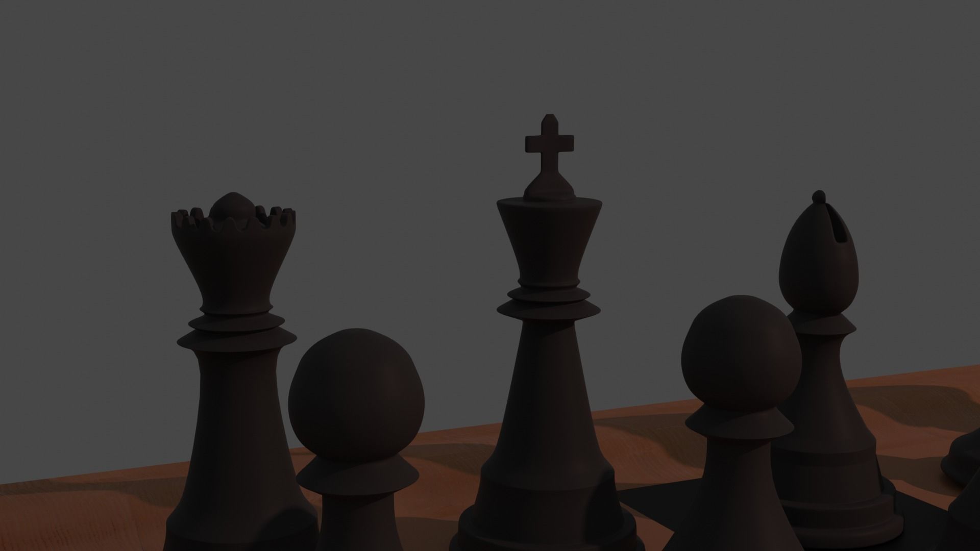 Chessboard chess board with pieces Free low-poly 3D model_3
