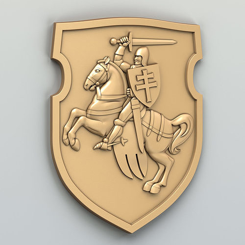 Coat of arms of Belarus Pogonya - type B 3D model
