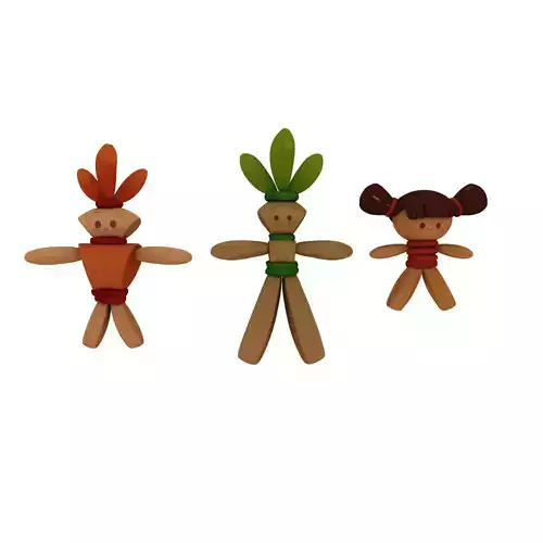 Dolls wooden -