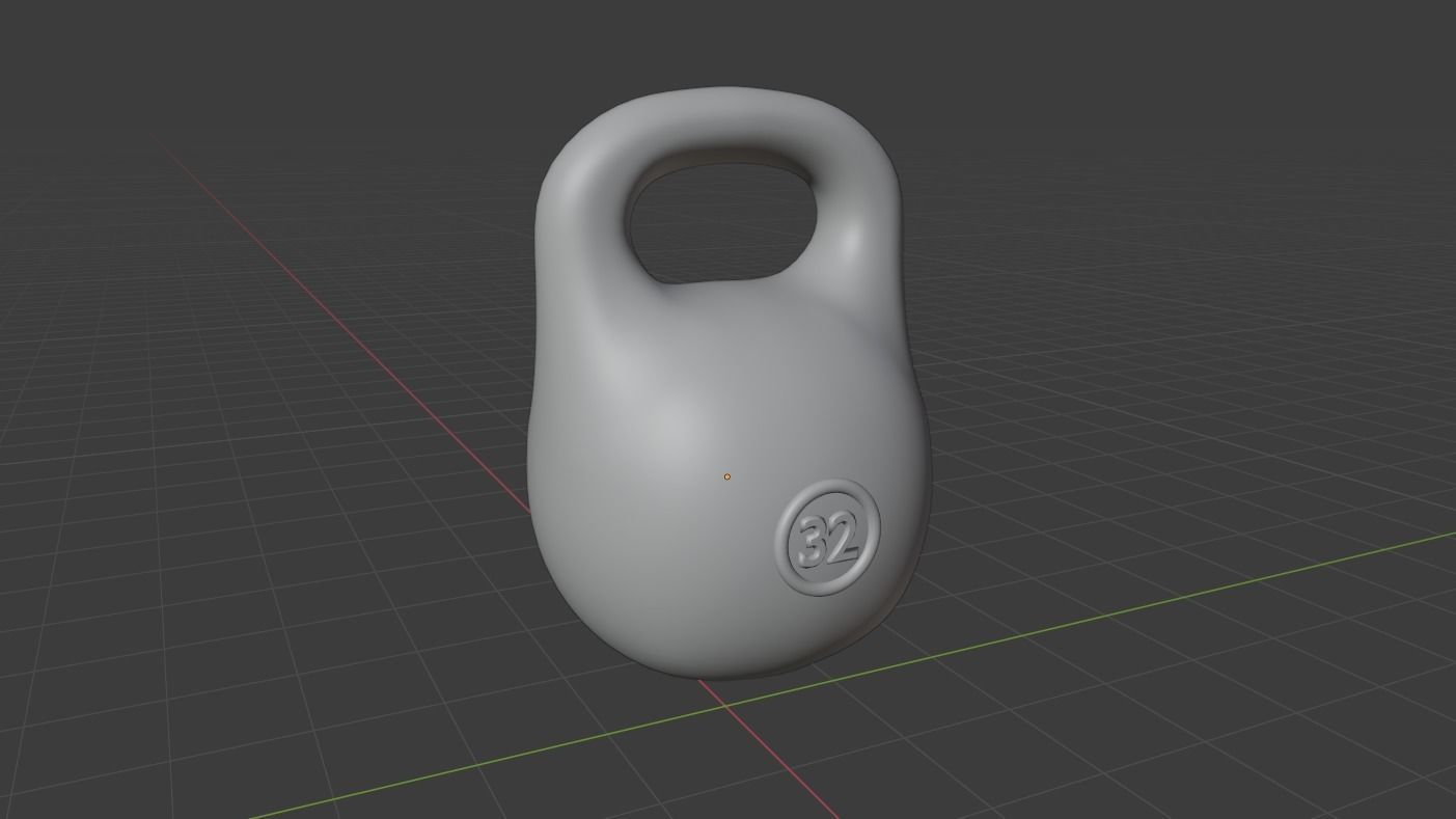 Kettlebell Low-poly 3D model_3