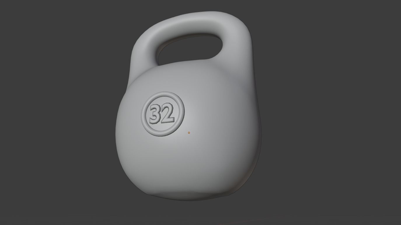 Kettlebell Low-poly 3D model_2