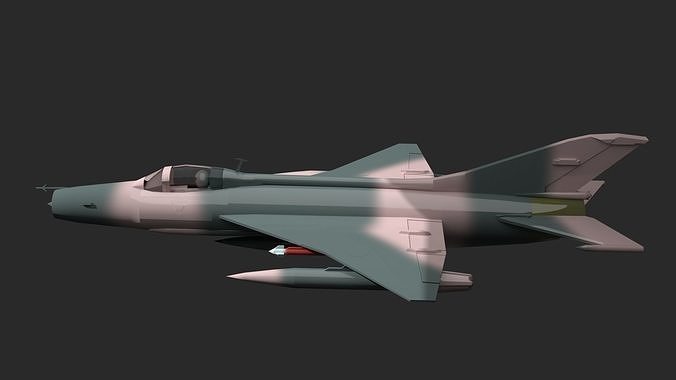 F7 Fighter Jet Low-poly 3D model