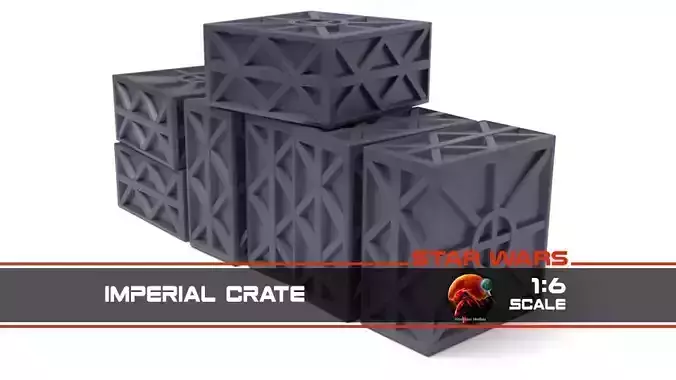 Star Wars Imperial Crate 1-6 scale Hottoys Free 3D print model