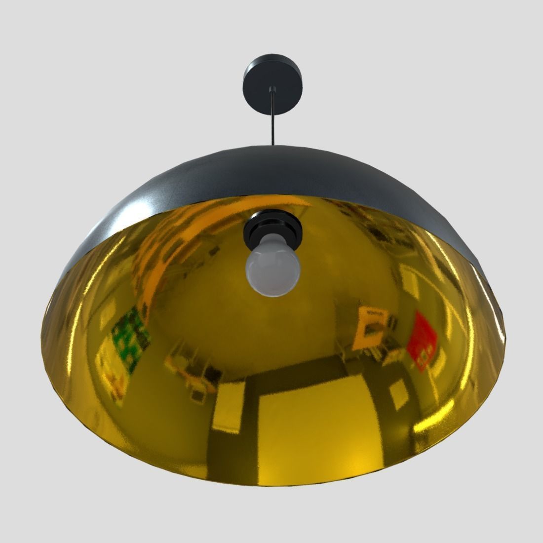 Ceiling Lamp 3 Low-poly 3D model_8