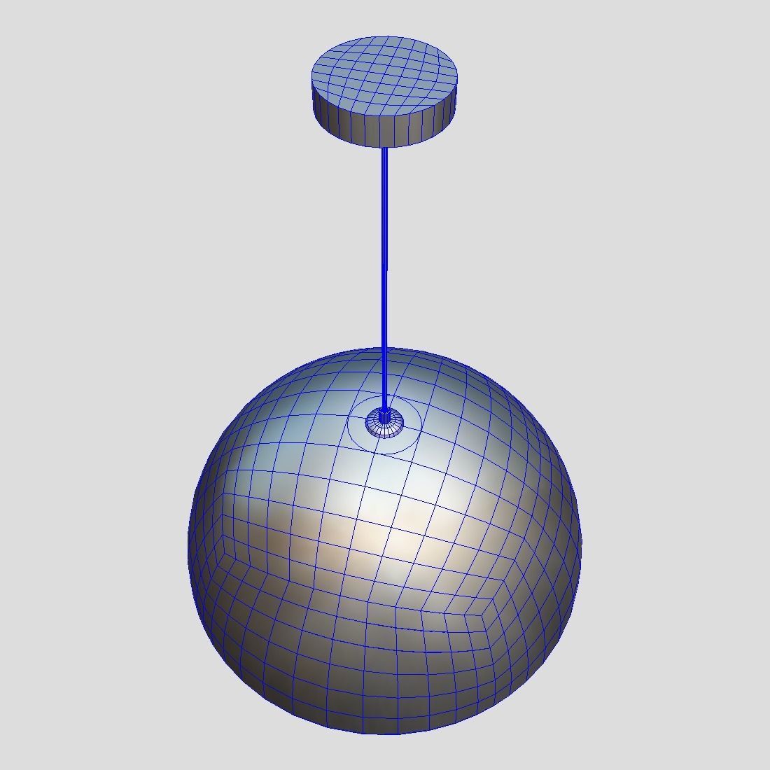 Ceiling Lamp 3 Low-poly 3D model_5