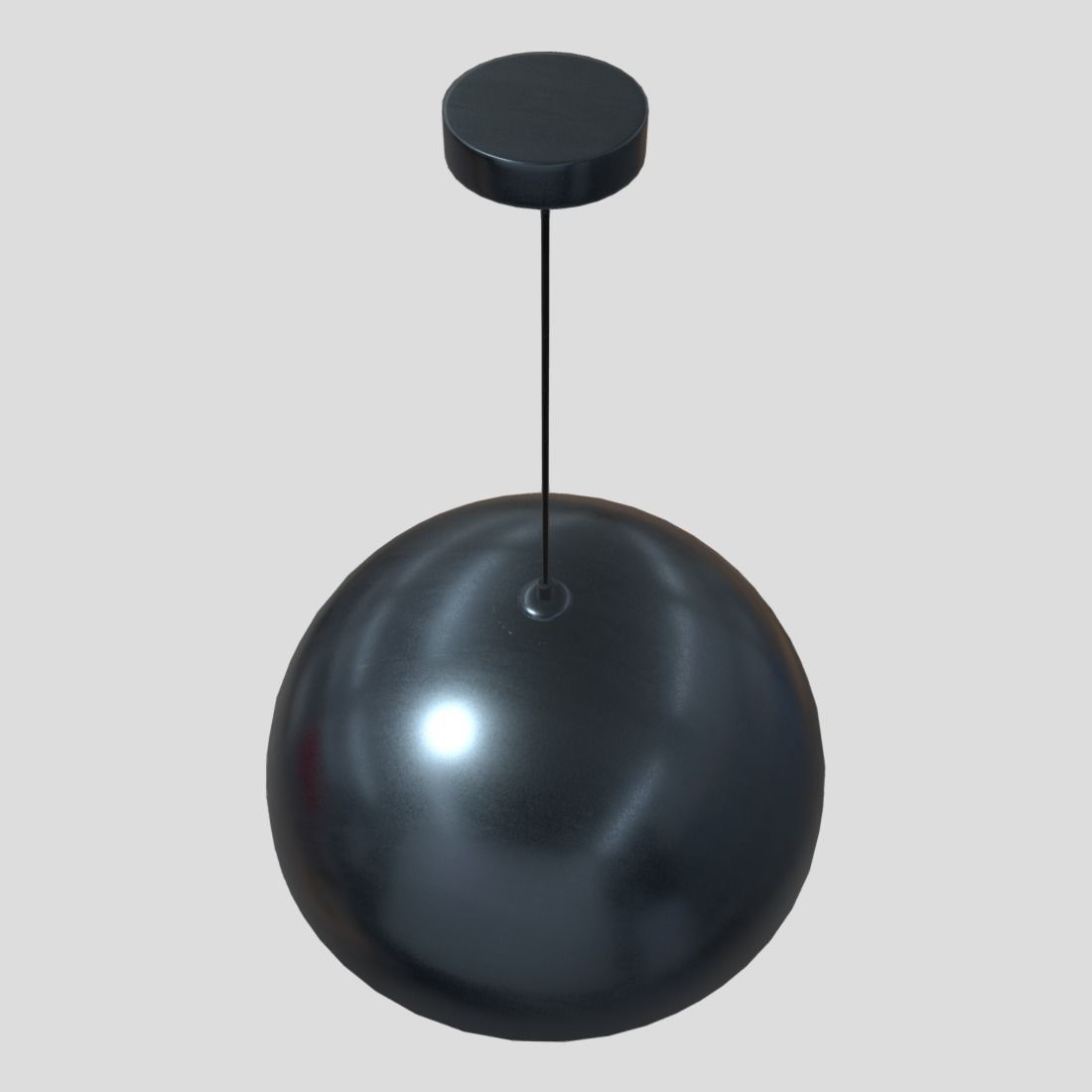 Ceiling Lamp 3 Low-poly 3D model_4