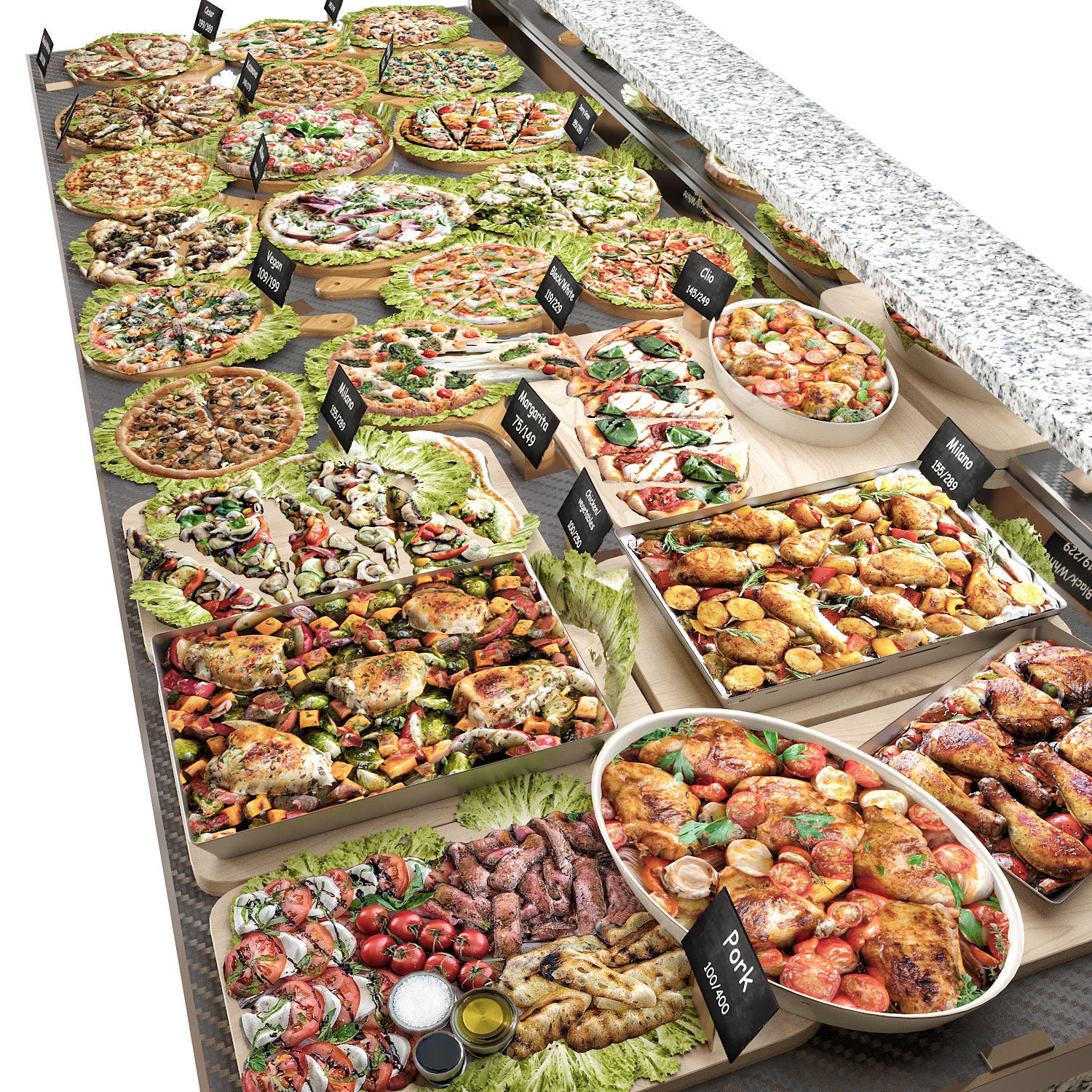 Pizza Bar 3D model_1