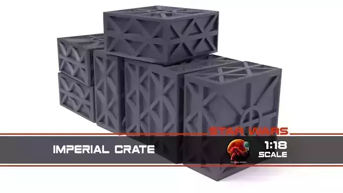 Star Wars Imperial Crate 1-18 scale Kenner Hasbro Free 3D print model