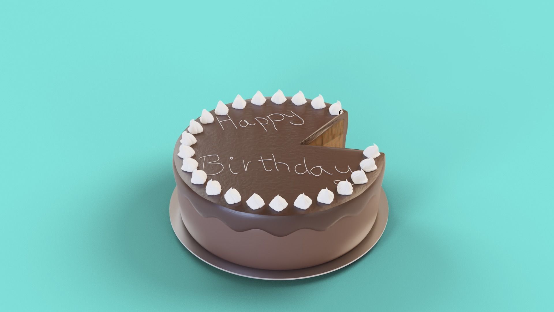 Birthday Cake Free 3D model_1