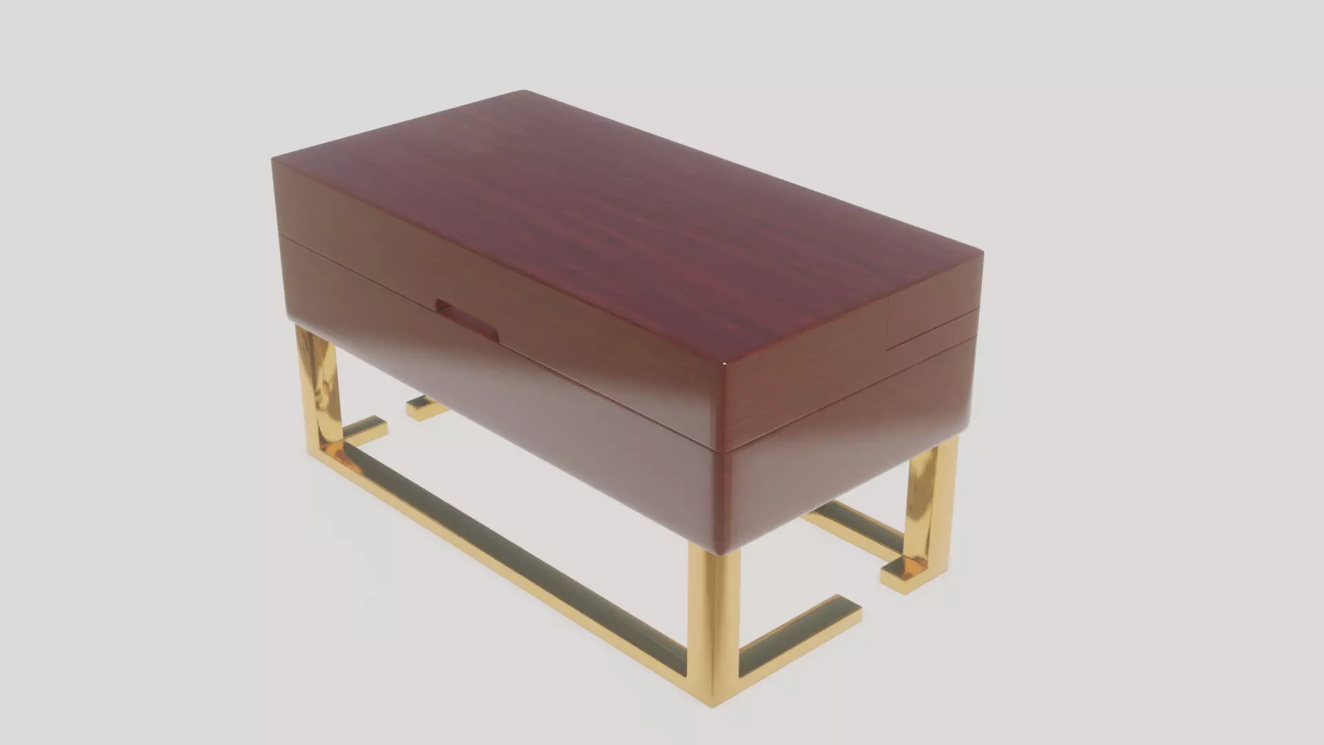 red wood table Free 3D model